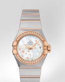 Omega - 123.25.27.20.05.002  Constellation Co-Axial 27 Brushed Stainless Steel / Red Gold / Diamond / MOP Stars