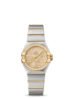 Omega Constellation Co-Axial 27 Brushed Stainless Steel / Yellow Gold / Champagne MOP (123.25.27.20.57.002)