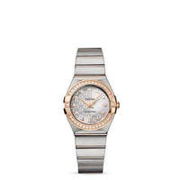 Omega Constellation Quartz 27 Brushed Stainless Steel / Yellow Gold / Diamond / Silver Omega (123.25.27.60.52.001)