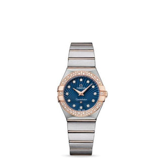 Omega - 123.25.27.60.53.001  Constellation Quartz 27 Brushed Stainless Steel / Red Gold / Snow / Blue Supernova