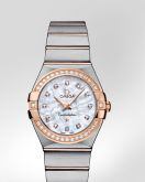 Omega - 123.25.27.60.55.001  Constellation Quartz 27 Brushed Stainless Steel / Red Gold / Diamond / MOP