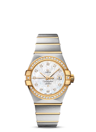 Omega - 123.25.31.20.55.003  Constellation Co-Axial 31 Stainless Steel / Yellow Gold / Diamond / MOP