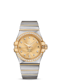 Omega - 123.25.35.20.58.001  Constellation Co-Axial 35 Stainless Steel / Yellow Gold / Diamond / Champagne