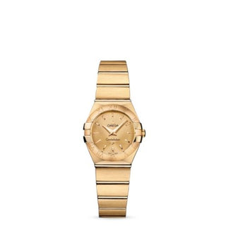 Omega - 123.50.24.60.08.001  Constellation Quartz 24 Brushed Yellow Gold / Champagne