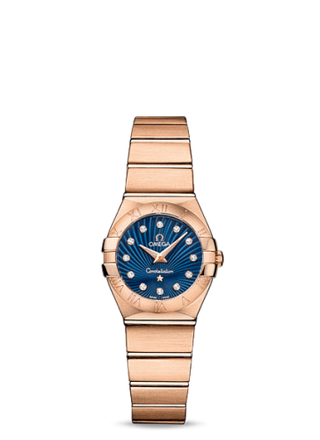 Omega - 123.50.24.60.53.001  Constellation Quartz 24 Brushed Red Gold / Blue Supernova