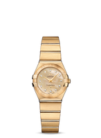 Omega Constellation Quartz 24 Brushed Yellow Gold / Diamond / Champagne MOP (123.50.24.60.57.001)