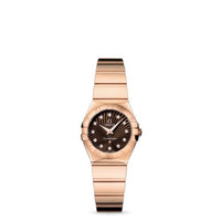 Omega Constellation Quartz 24 Polished Red Gold / Diamond / Brown Supernova (123.50.24.60.63.002)