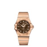 Omega - 123.50.35.20.63.001  Constellation Co-Axial 35 Red Gold / Brown