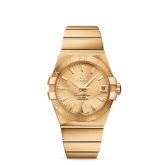 Omega - 123.50.38.21.08.001  Constellation Co-Axial 38 Yellow Gold / Champagne