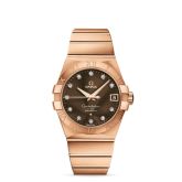 Omega - 123.50.38.21.63.001  Constellation Co-Axial 38 Red Gold / Brown