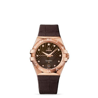 Omega - 123.53.35.60.63.001  Constellation Quartz 35 Red Gold / Brown Supernova / Alligator