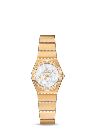 Omega - 123.55.24.60.05.002  Constellation Quartz 24 Brushed Yellow Gold / Diamond / MOP 