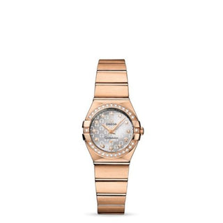 Omega - 123.55.24.60.52.001  Constellation Quartz 24 Brushed Red Gold / Diamond / Silver Omega