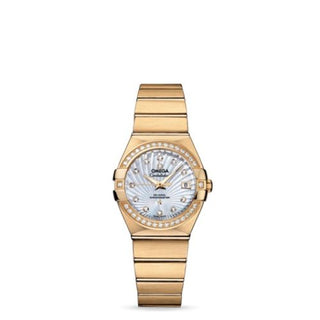 Omega - 123.55.27.20.55.002  Constellation Co-Axial 27 Brushed Yellow Gold / Diamond / MOP Supernova