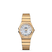 Omega Constellation Co-Axial 27 Brushed Red Gold / Diamond / MOP Supernova (123.55.27.20.55.002)