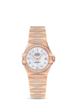 Omega Constellation Co-Axial 27 Polished Red Gold / Snow / MOP Supernova (123.55.27.20.55.003)