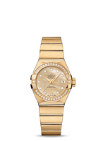 Omega Constellation Quartz 27 Brushed Stainless Steel / Red Gold / Red MOP (123.55.27.20.57.002)