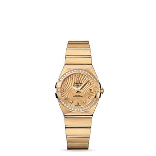 Omega - 123.55.27.20.58.001  Constellation Co-Axial 27 Brushed Yellow Gold / Diamond / Champagne Supernova