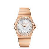 Omega - 123.55.38.21.52.001  Constellation Co-Axial 38 Red Gold / Diamond / Silver