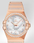 Omega - 123.55.38.21.52.005  Constellation Co-Axial 38  Red Gold / Diamond / Silver