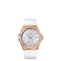 Omega Constellation Co-Axial 35 White Gold / Diamond / MOP Supernova / Rubber (123.58.35.20.55.001)