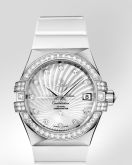 Omega - 123.58.35.20.99.001  Constellation Co-Axial 35 White Gold / Diamond / MOP Supernova / Rubber