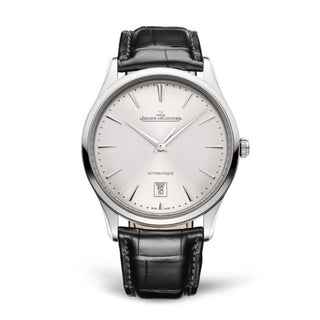 Jaeger-LeCoultre - 1238420  Master Ultra Thin Date Stainless Steel / Silver / Alligator