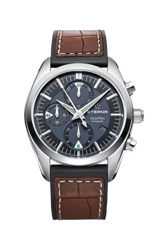 Eterna - 1241.41.41.1307  KonTiki Chronograph Black / Strap