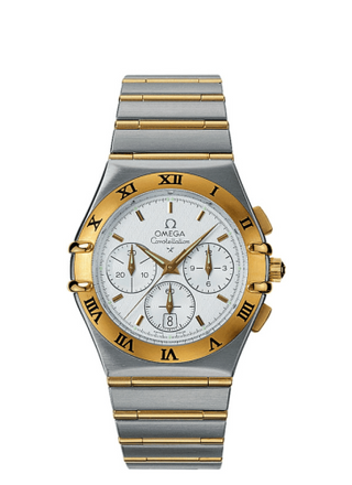 Omega - 1242.30.00  Constellation Quartz 39 Chronograph Stainless Steel / Yellow Gold / Silver