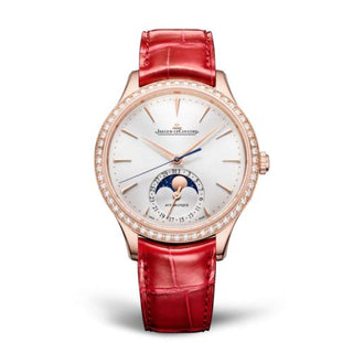 Jaeger-LeCoultre - 1242501  Master Ultra Thin Moon 36 Pink Gold - Diamond / Silver / Alligator