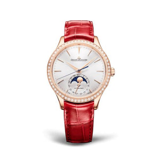 Jaeger-LeCoultre - 124250J  Master Ultra Thin Moon 36 Pink Gold - Diamond / Silver / Alligator