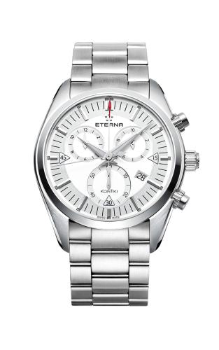 Eterna - 1250.41.11.0217  KonTiki Quartz Chronograph Silver / Bracelet