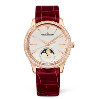 Jaeger-LeCoultre - 1252501  Master Ultra Thin Moon 34 Pink Gold / Diamond / Eggshell / Alligator