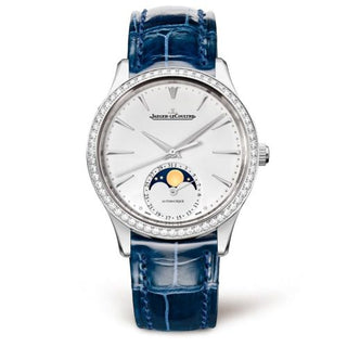 Jaeger-LeCoultre - 1258401  Master Ultra Thin Moon 34 Stainless Steel / Diamond / Silver / Alligator