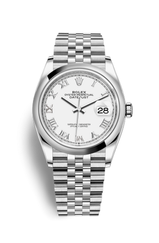 Rolex - 126200-0007  Datejust 36 Stainless Steel / Domed / White Roman / Jubilee