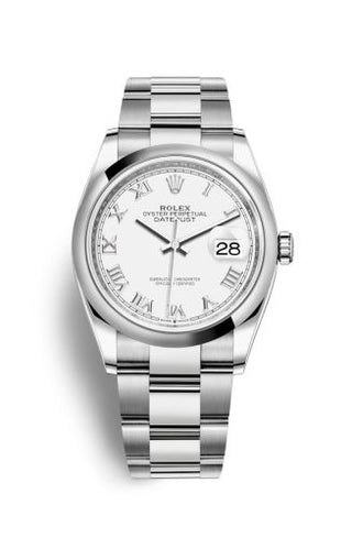 Rolex - 126200-0008  Datejust 36 Stainless Steel / Domed / White Roman / Oyster