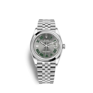 Rolex - 126200-0017  Datejust 36 Stainless Steel / Domed / Slate - Roman / Jubilee