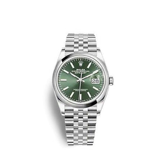 Rolex - 126200-0023  Datejust 36 Stainless Steel - Domed / Green / Jubilee