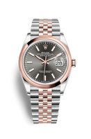 Rolex Datejust 36 Stainless Steel / Everose / Smooth / White Roman / Jubilee (126201-0013)