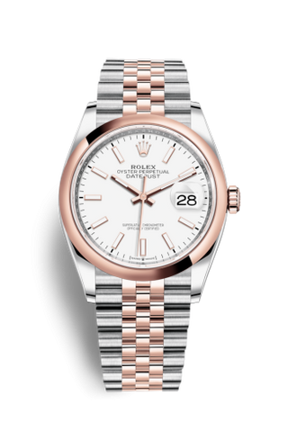 Rolex - 126201-0017  Datejust 36 Stainless Steel / Everose / Smooth / White / Jubilee