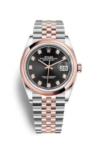 Rolex - 126201-0019  Datejust 36 Stainless Steel / Everose / Smooth / Black Diamond / Jubilee