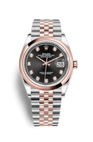 Rolex Datejust 36 Stainless Steel / Everose / Smooth / Rose Roman Diamond / Jubilee (126201-0019)