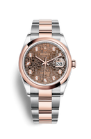 Rolex Datejust 36 Stainless Steel / Everose / Smooth / Chocolate Computer / Jubilee (126201-0026)