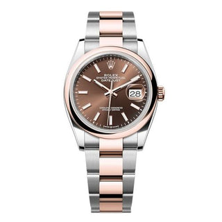 Rolex - 126201-0044  Datejust 36 Stainless Steel - Everose - Domed / Chocolate / Oyster