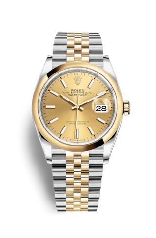 Rolex - 126203-0015  Datejust 36 Stainless Steel / Yellow Gold / Smooth / Champagne / Jubilee