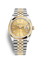 Rolex Datejust 36 Stainless Steel / Yellow Gold / Smooth / Champagne Diamond / Jubilee (126203-0015)