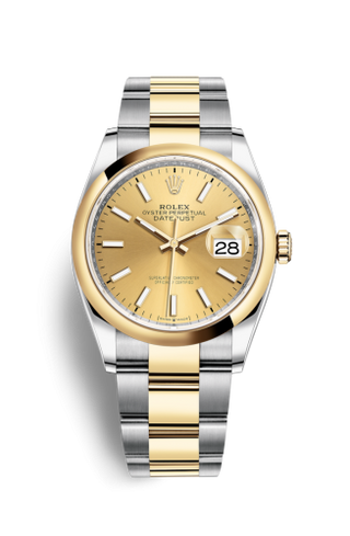 Rolex - 126203-0016  Datejust 36 Stainless Steel / Yellow Gold / Smooth / Champagne / Oyster