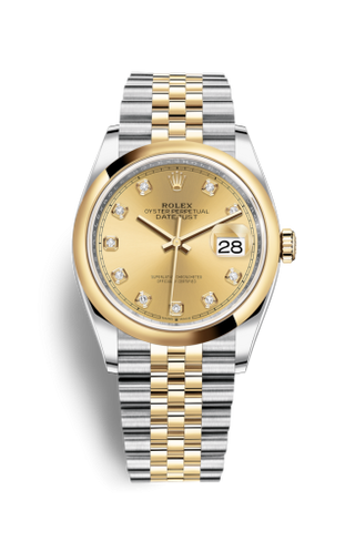 Rolex - 126203-0017  Datejust 36 Stainless Steel / Yellow Gold / Smooth / Champagne Diamond / Jubilee