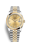 Rolex Datejust 36 Stainless Steel / Yellow Gold / Smooth / Champagne Diamond / Oyster (126203-0017)