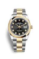 Rolex Datejust 36 Stainless Steel / Yellow Gold / Smooth / Olive Green Roman Diamond / Jubilee (126203-0022)